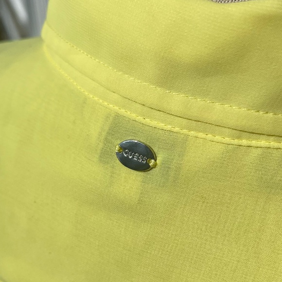 Guess Sheer Button Down Blouse with Studded Buttons, Size L - Picture 10 of 16